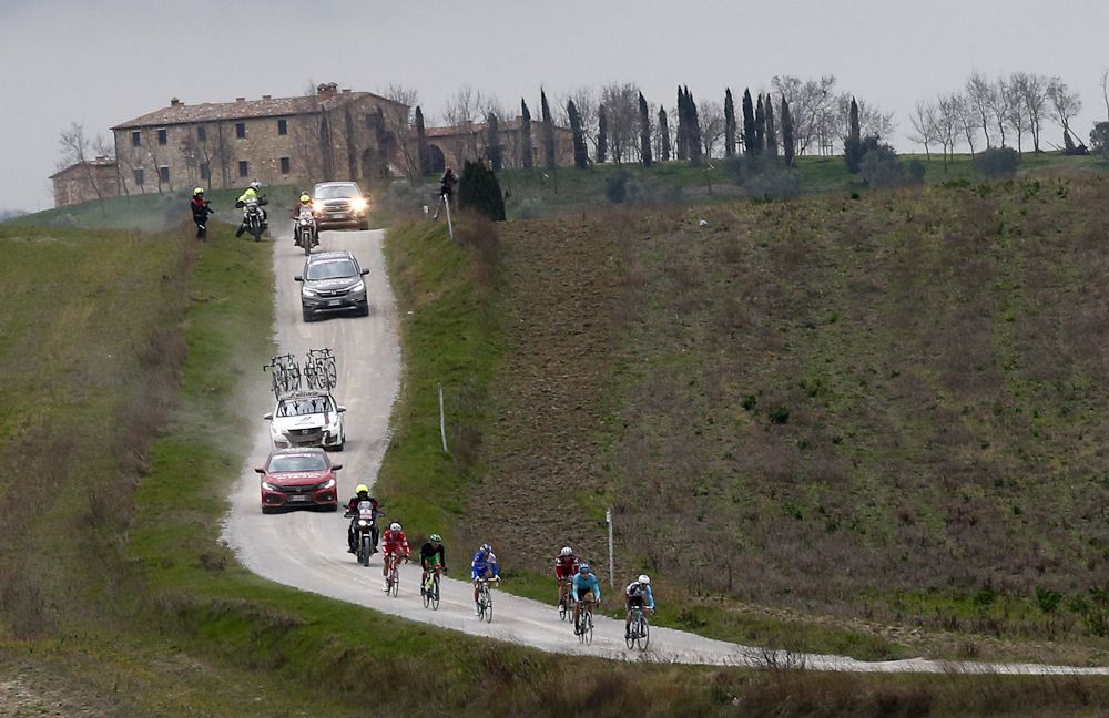 The white roads of Tuscany set the scene at Strade Bianche