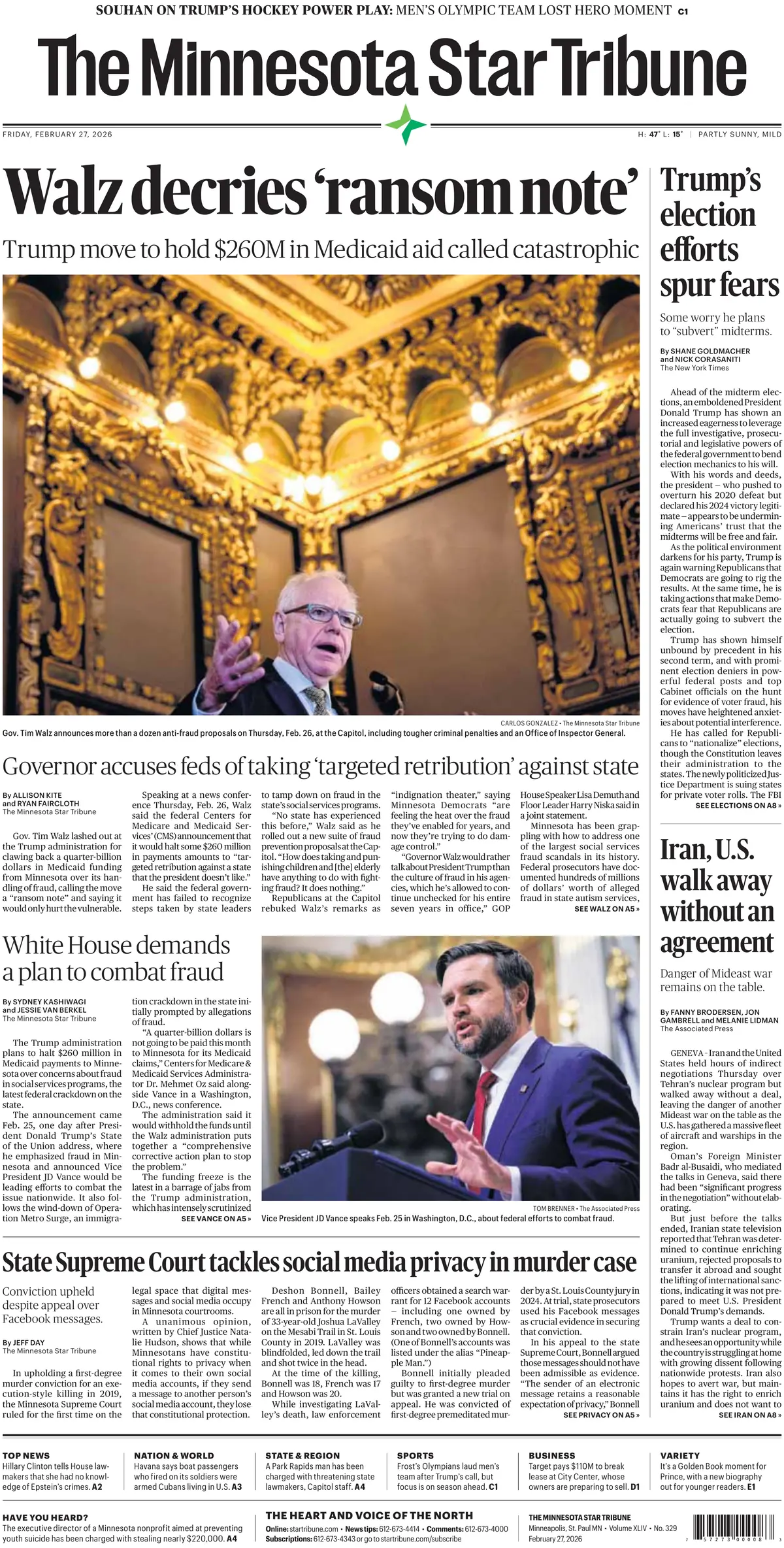 The Minnesota Star Tribune