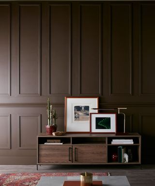 Living room in Espresso Beans by Behr