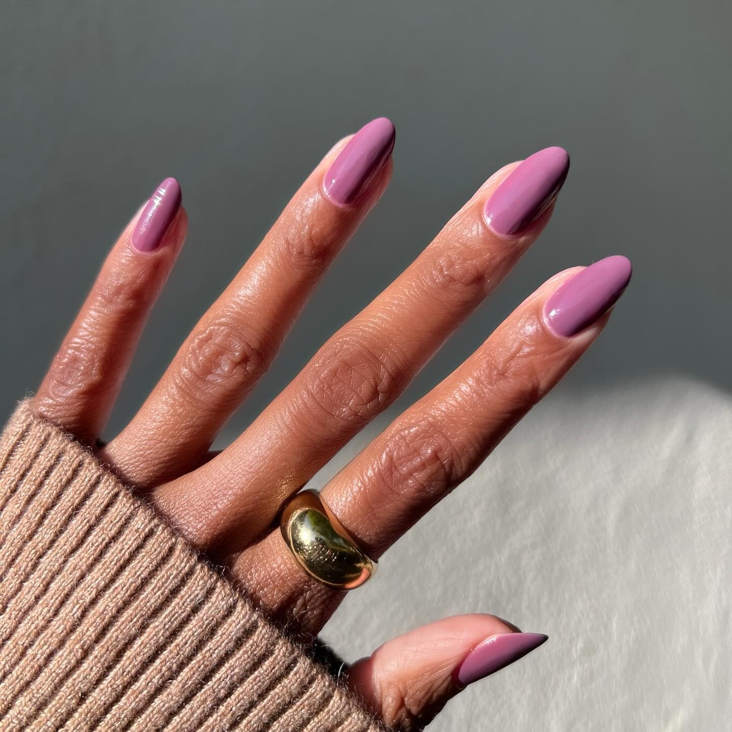 Berry nails.