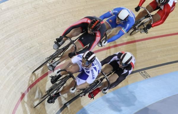 Greek sprinter Christon Volikakis leads from the front in the men&sup1;s Keirin