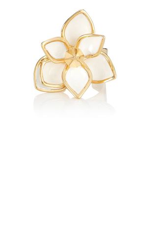 Maria Francesca Pepe Gold Enamelled Flower Ring, Was £85, Now £51