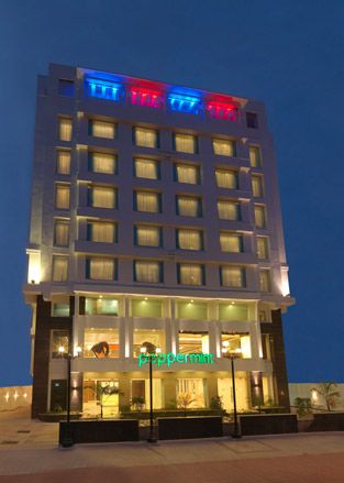 Peppermint Hotels Jaipur at dusk