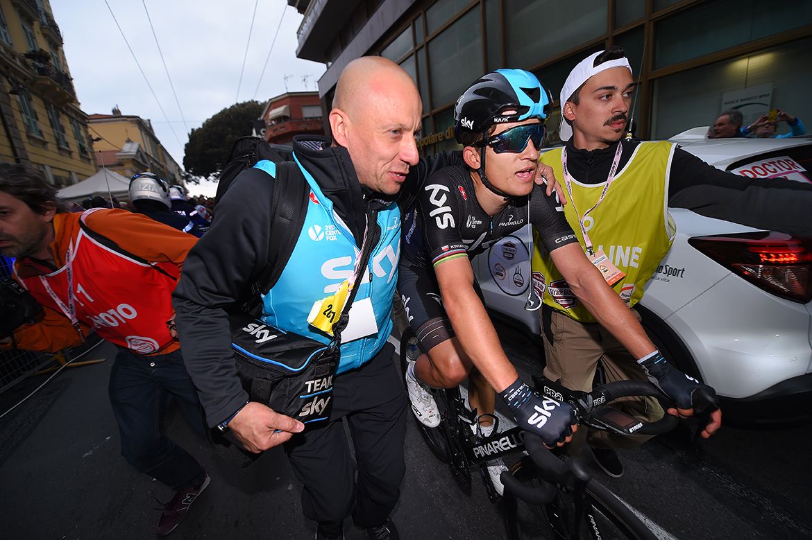 Michal Kwiatkowski (Sky) after winning Milan-San Remo