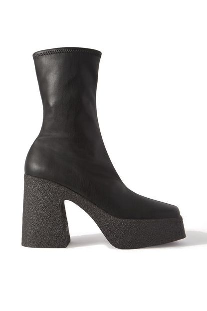 Stella McCartney Vegetarian Leather Platform Ankle Boots