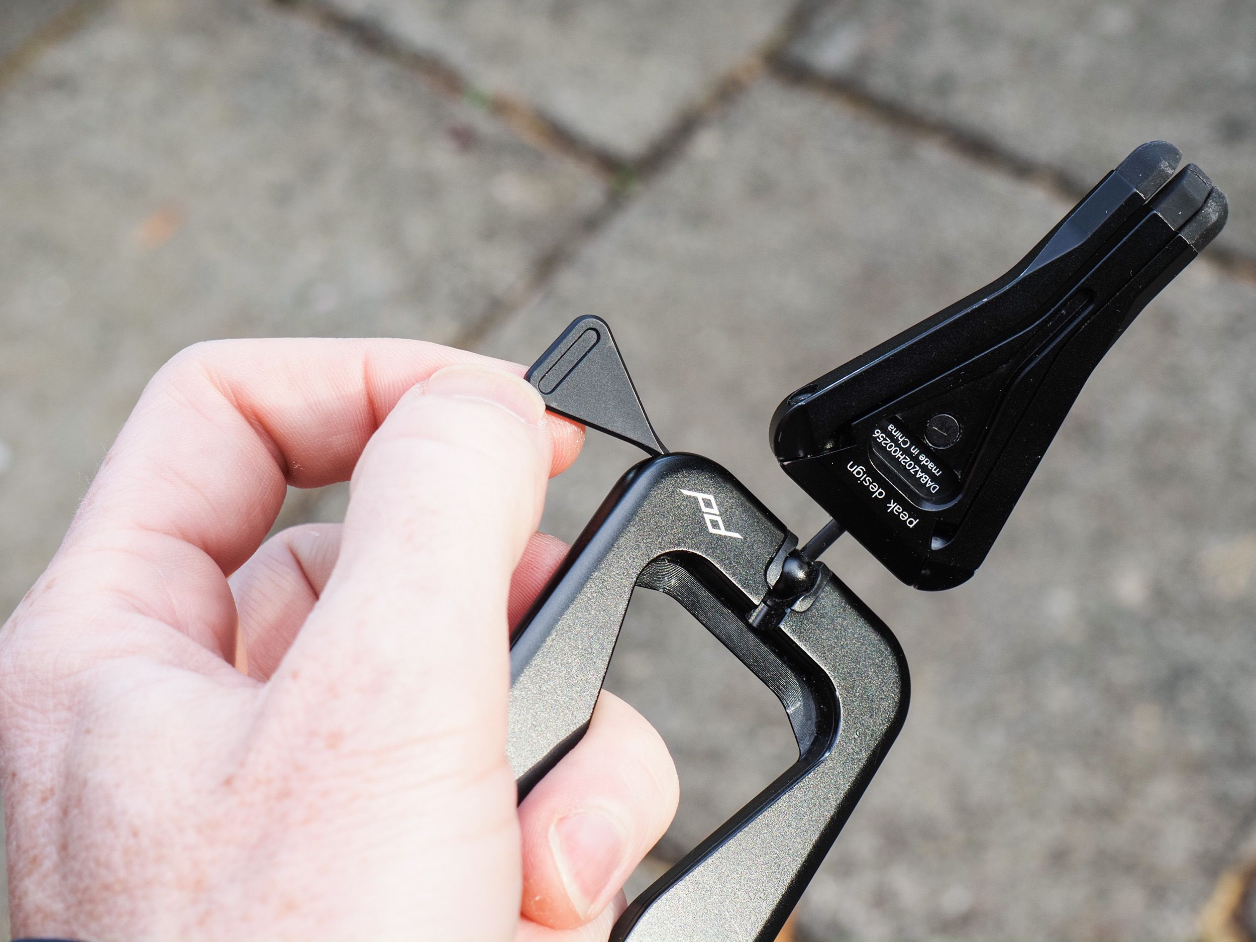 Closeup of the Peak Design Mobile Tripods legs and hex key