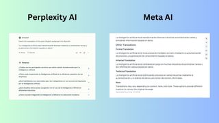 Perplexity vs Meta screenshot