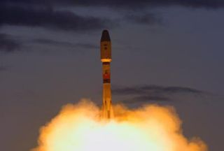 Soyuz 2-1b rocket lifts off on Sunday, October 2, 2011, from the Plesetsk Cosmodrome in northern Russia.