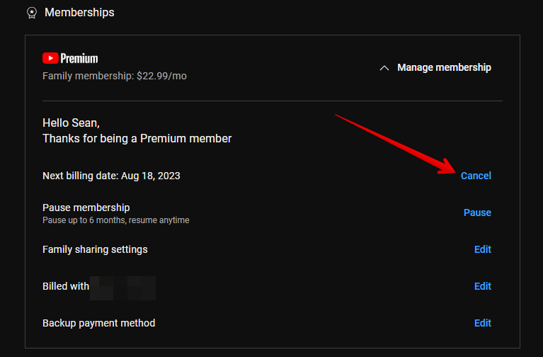Cara membatalkan YouTube Premium