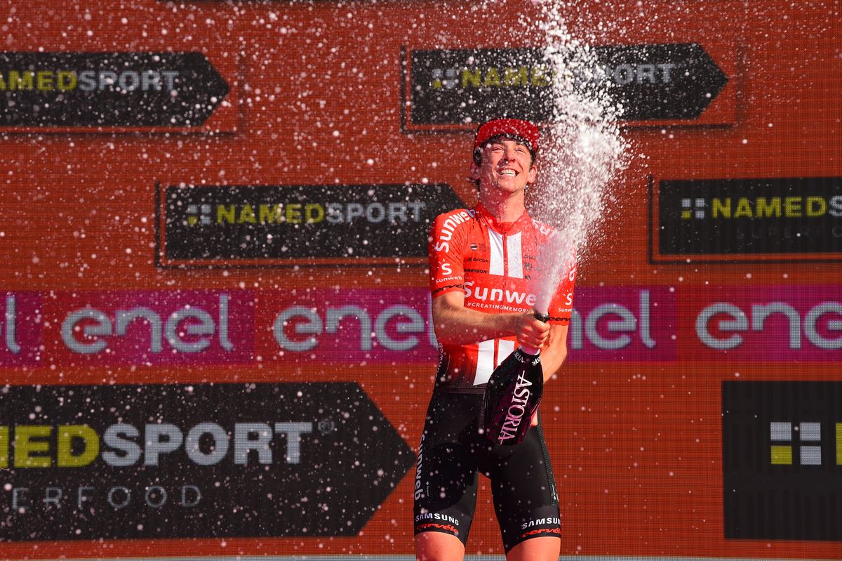 Chad Haga (Sunweb) celebrates his stage victory