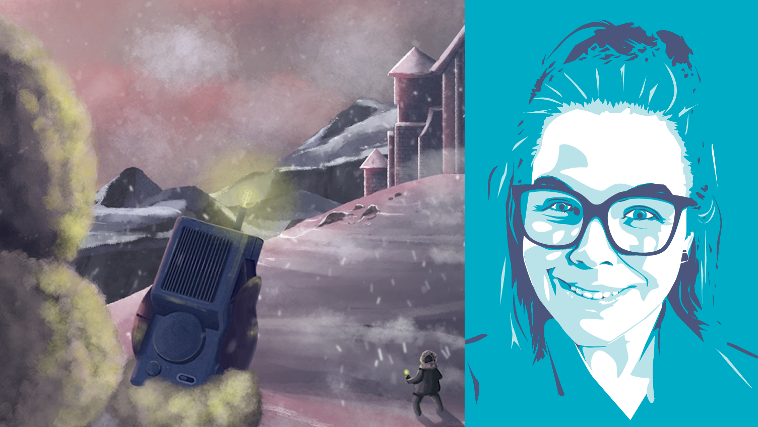 We Were Here composite with headshot of PC Gamer writer Andrea Shearon