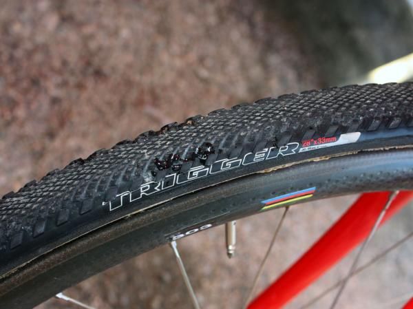 The Trigger is the fastest of Specialized's new 'cross tubulars with a central file pattern that gets progressively taller as it approaches the aggressive side knobs.
