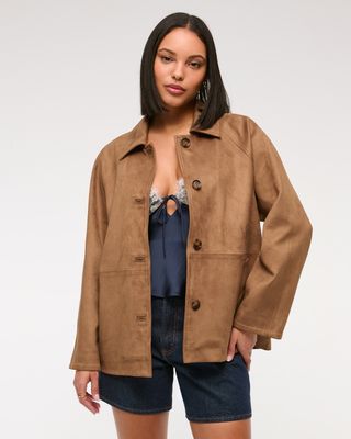 Classic Vegan Suede Jacket