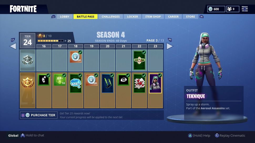 Fortnite Season 4 - all the Battle Pass skins, emotes, harvesting tools ...