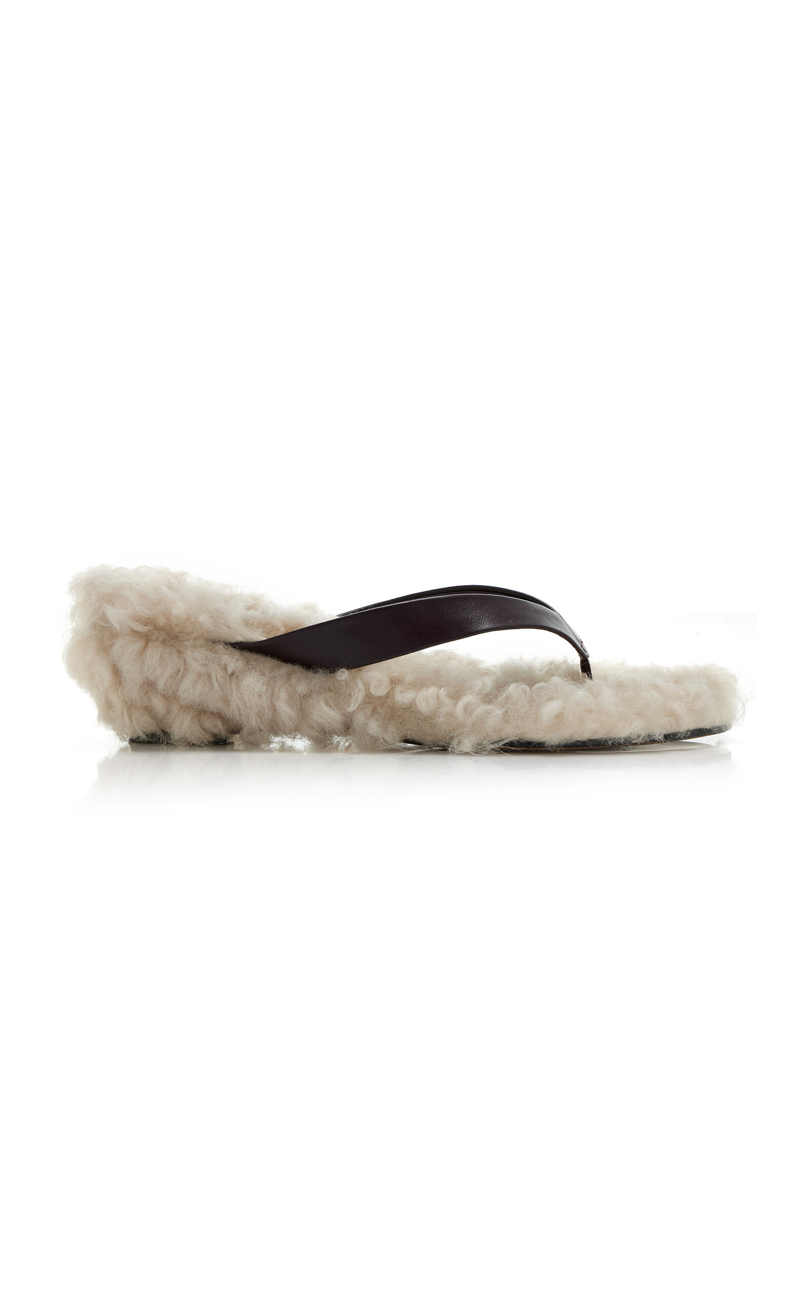 Shearling Thong Sandals