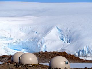 Exterior view of Whichaway Camp, Antarctica