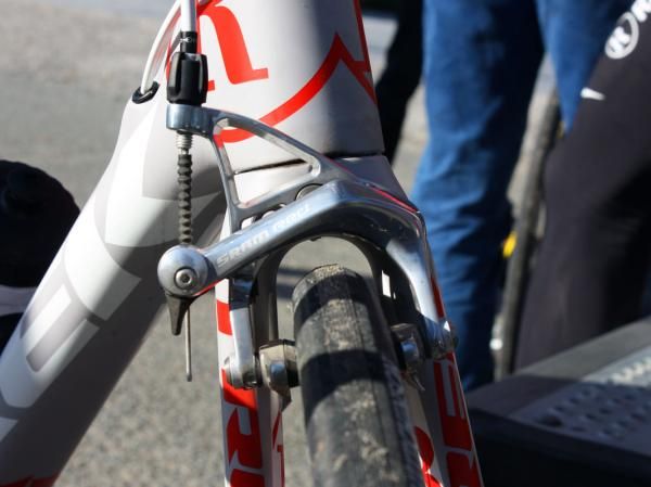 Devriese reckons the best bike for Paris-Roubaix is a standard road machine but slightly modified with greater tire clearances front and rear to accommodate high-volume tubulars - on box-section rims, of course.