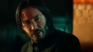 Keanu Reeves in John Wick: Chapter 2 looking a bit banged up.