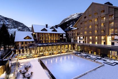 The ice rink at the Chedi Andermatt.