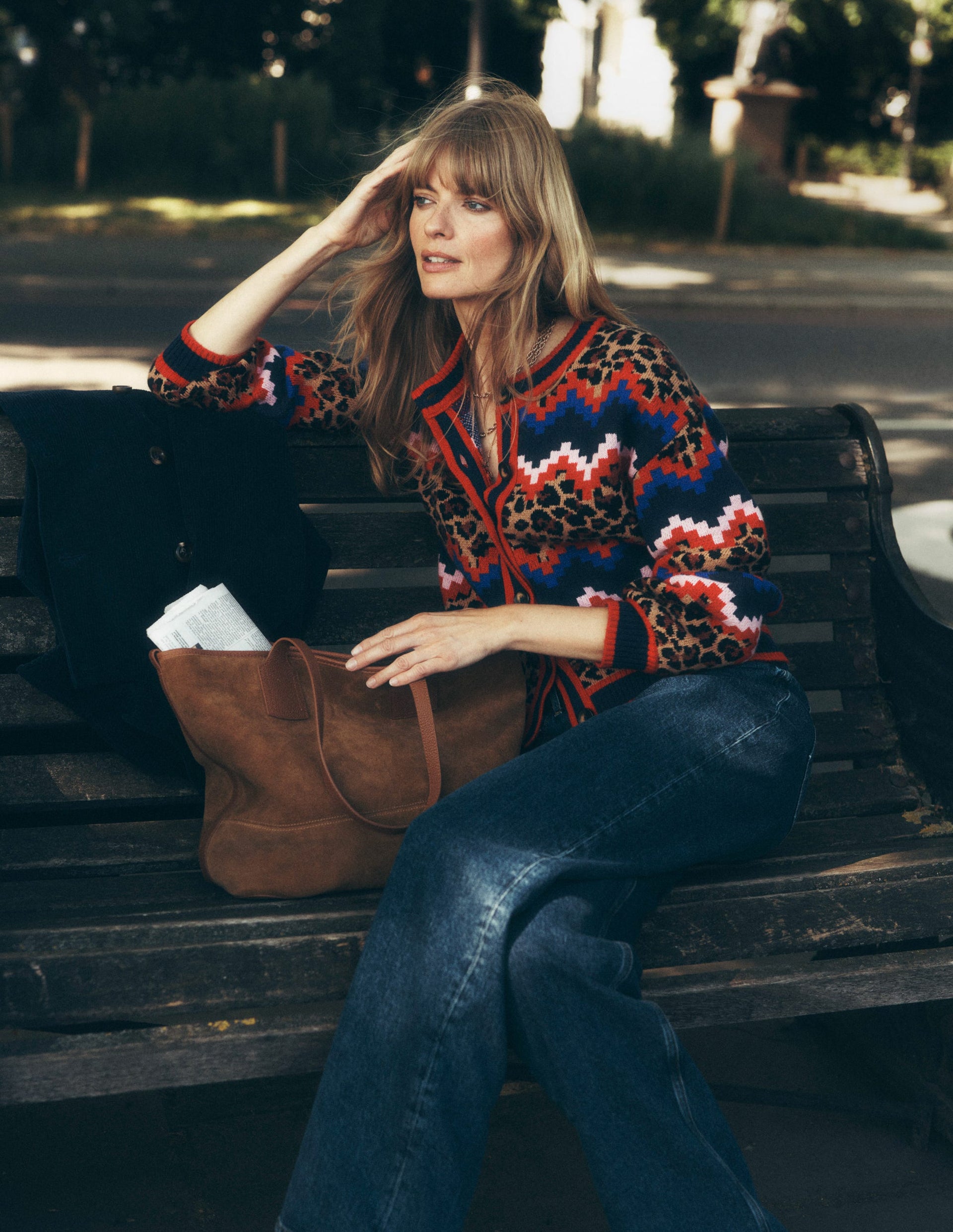 Abi Jacquard Cardigan-Multi Fair Isle, Leopard