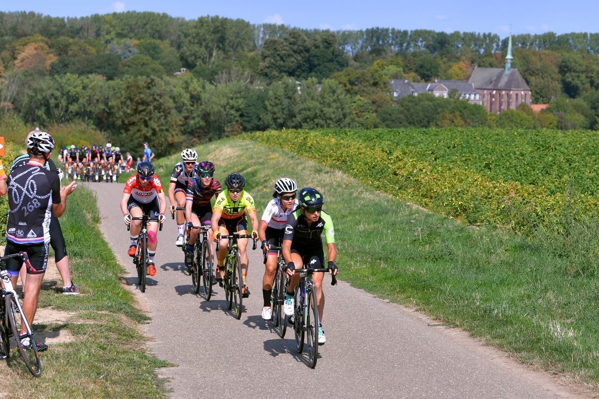 Cresting one of the many hills