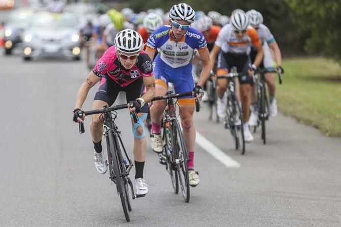 Ruth Corset decided she better take charge and chase down the leaders