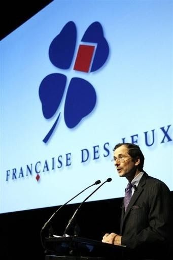Fran&ccedil;aise des Jeux President Christophe Blanchard-Dignac speaks during the 2007 team presentation.