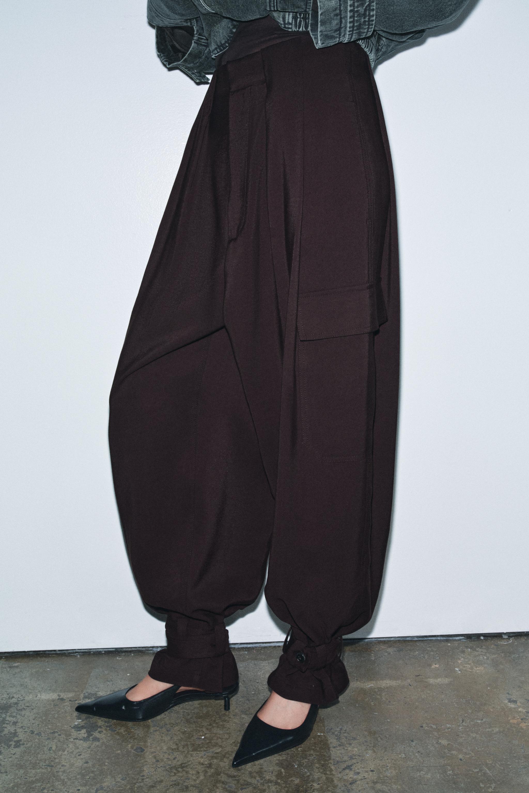 Pleated Cargo Pants Zw Collection