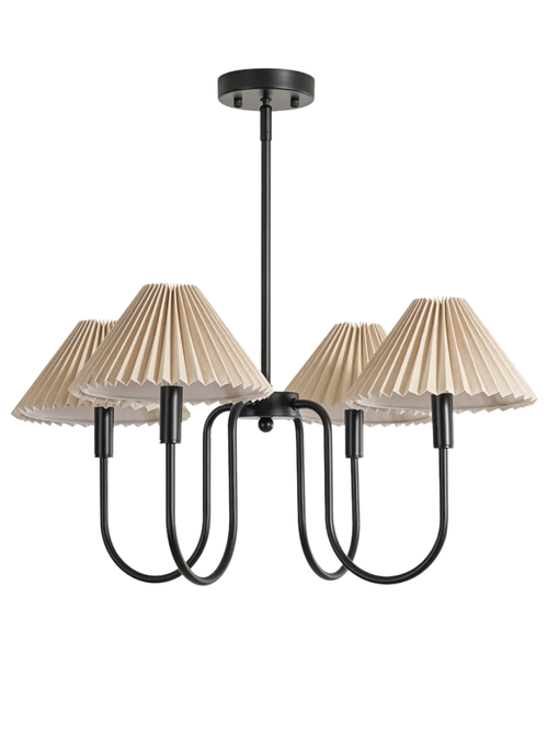 4-Light Pleated Chandelier