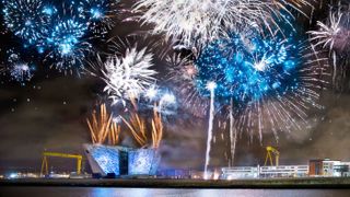 Fireworks at Titanic Belfast