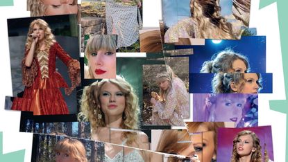 Taylor swift collage with looklikes for Identity Issue 2023