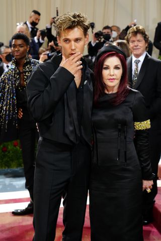 Austin Butler and Priscilla Presley attend The 2022 Met Gala