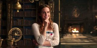 Emma Watson's Belle in the library