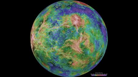 Hemispheric view of Venus.