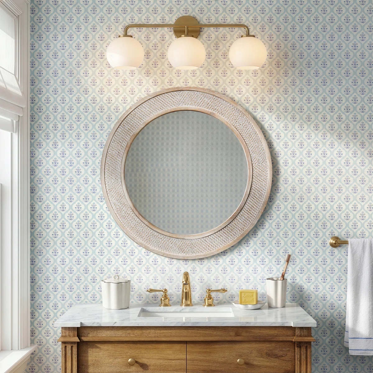 light above a vanity