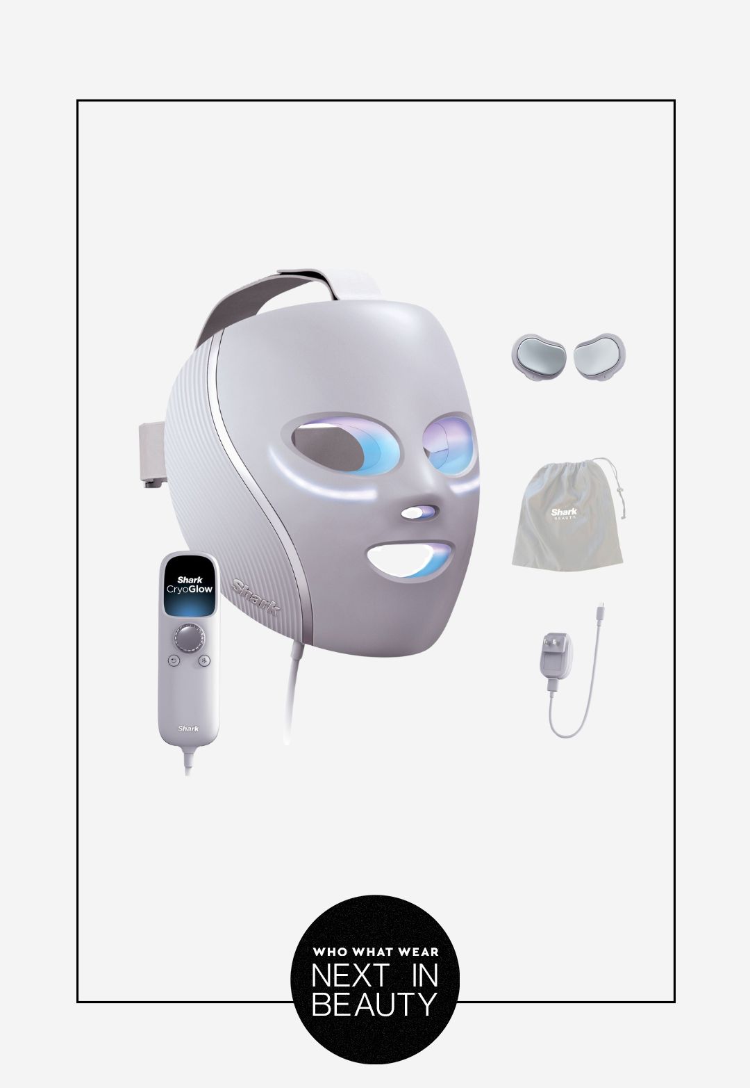 Shark Cryoglow Under-Eye Cooling &amp;amp; Led Anti-Ageing &amp;amp; Blemish Repair Mask Fw312uk - Blue Frost