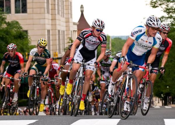 James Carney leads the field up short but important hill.