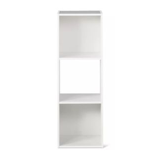 A white storage cube shelf