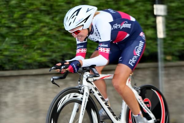 Trine Schmidt (Team Flexpoint) took the young rider jersey with a time just over six seconds slower than Wild.