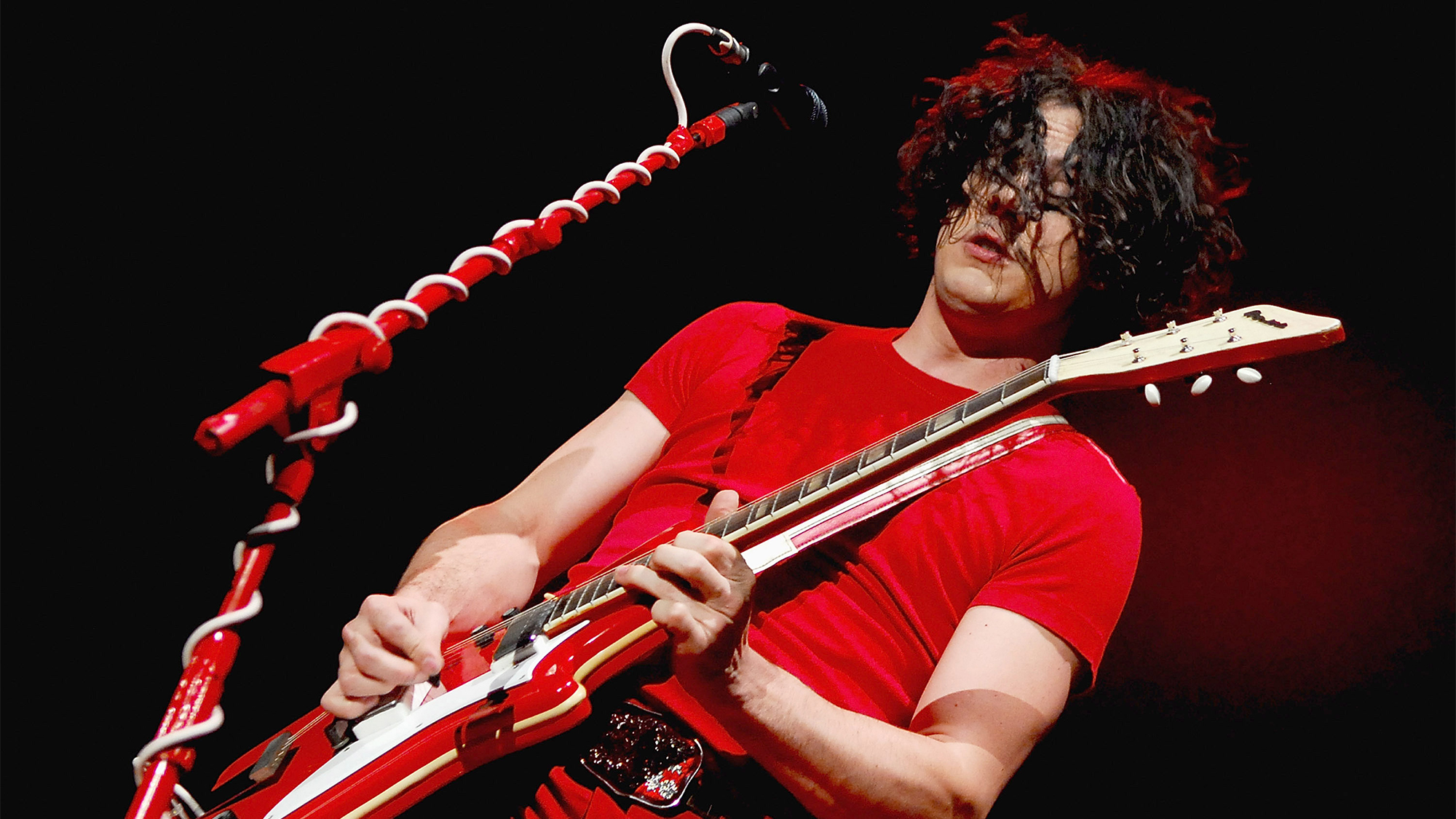 Jack White of the White Stripes performing at Madison Square Garden on July 24th, 2007 in New York City. 