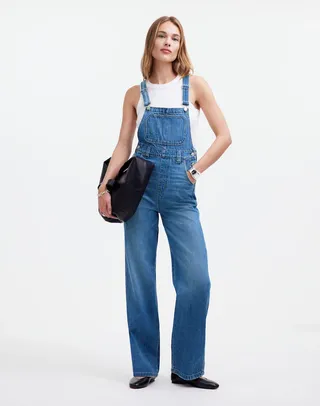 Madewell, Wide-Leg Overalls in Noreen Wash