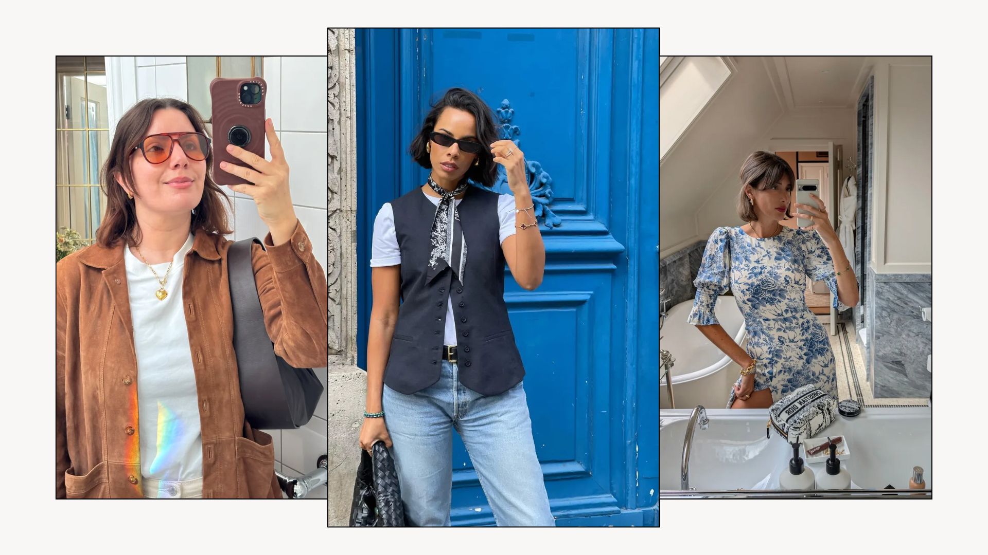 A selection of images of women with short, trendy hairstyles