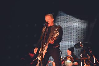 James Hetfield gets in the (end) zone