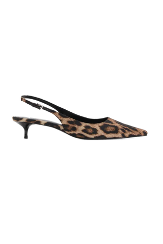 Mango, Leopard-Print Heeled Shoes