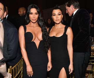 Kourtney Kardashian and Kim Kardashian together