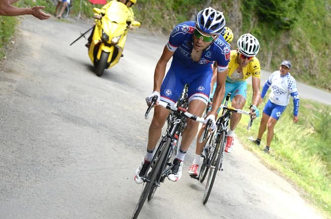 Thibaut Pinot (FDJ.fr) attacked to distance his podium rivals
