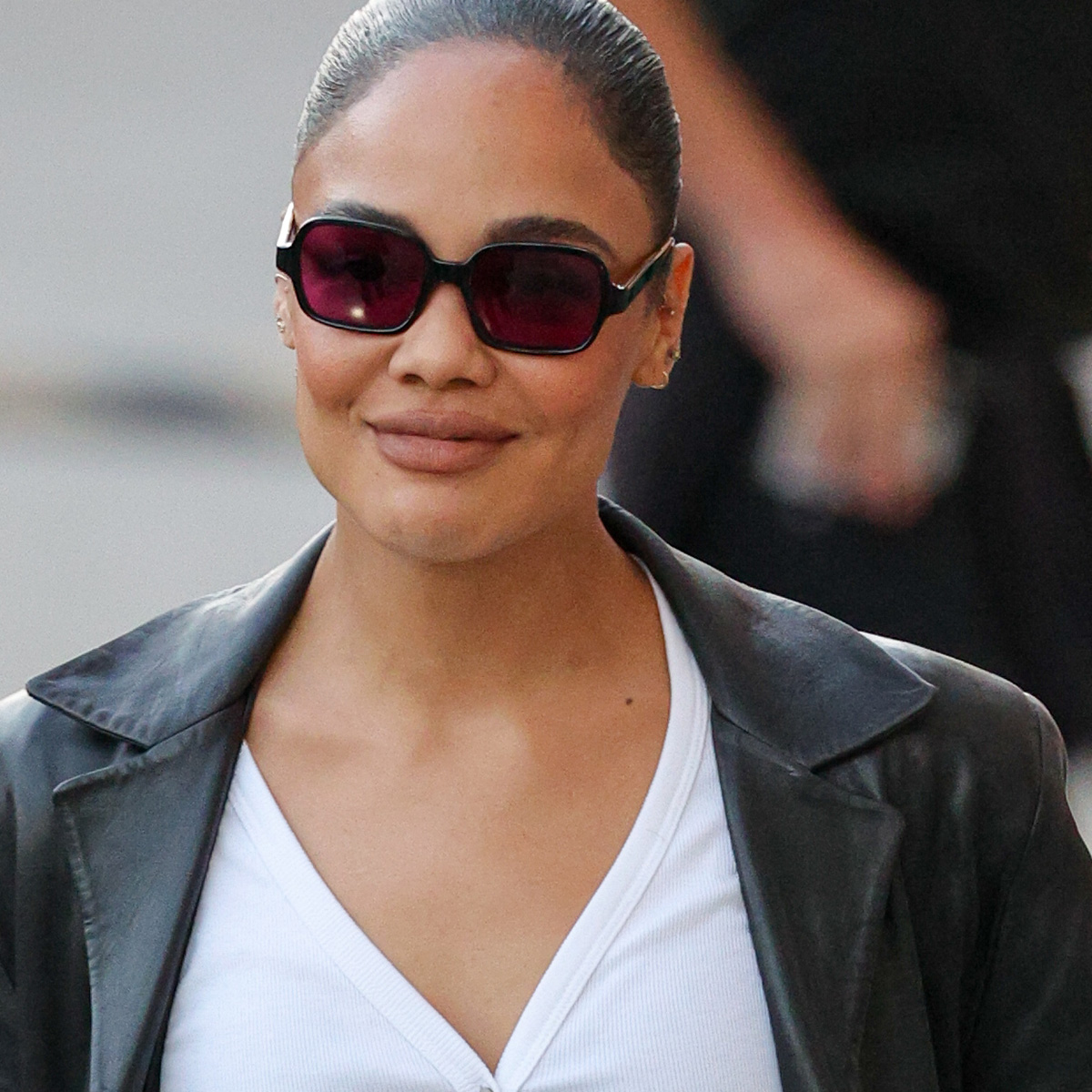 LOS ANGELES, CA - OCTOBER 28: Tessa Thompson is seen on October 28, 2025 in Los Angeles, California.