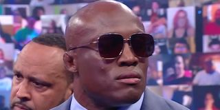 Bobby Lashley looking dead serious WWE