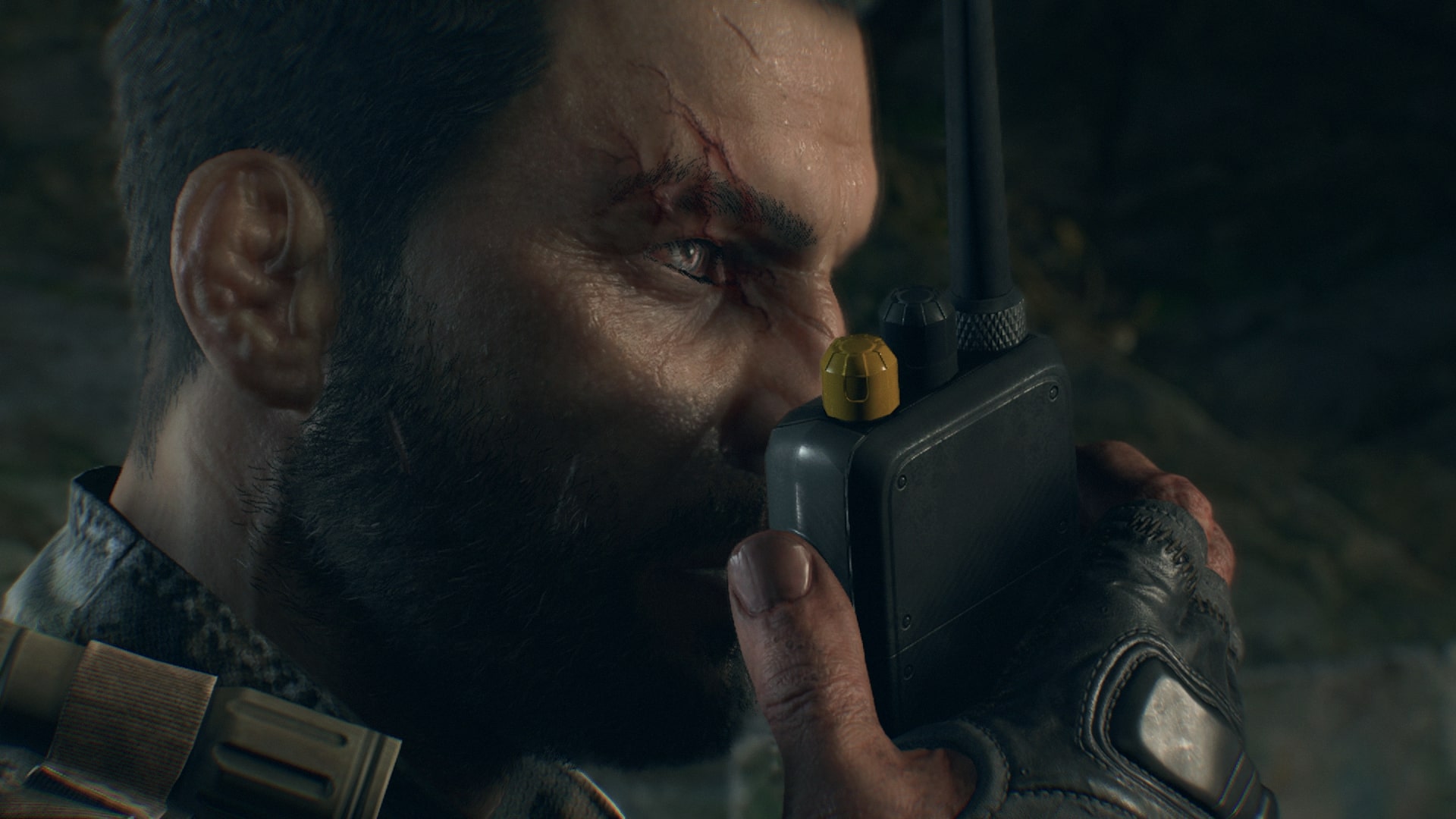 Dying Light The Beast review screenshot of Kyle Crane talking on a walkie talkie