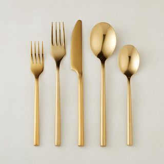 CB2 gold cutlery set